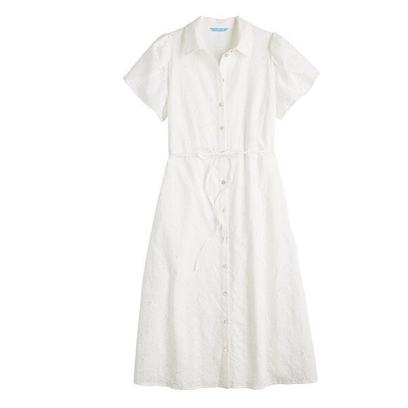DRAPER JAMES RSVP Midi Shirt Dress floral eyelet size 3X NWT - Picture 3 of 11
